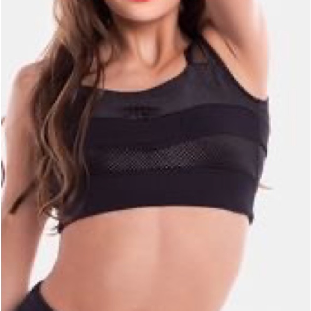 Tiger Friday Dancewear Wings Cropped Top - Size AS - Black - EUC